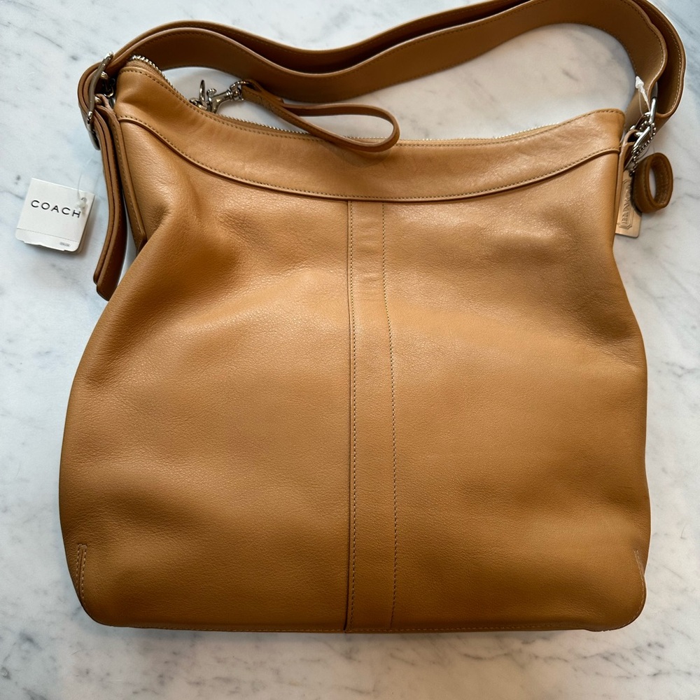Coach Tan Leather Slim Duffle Bag (new)